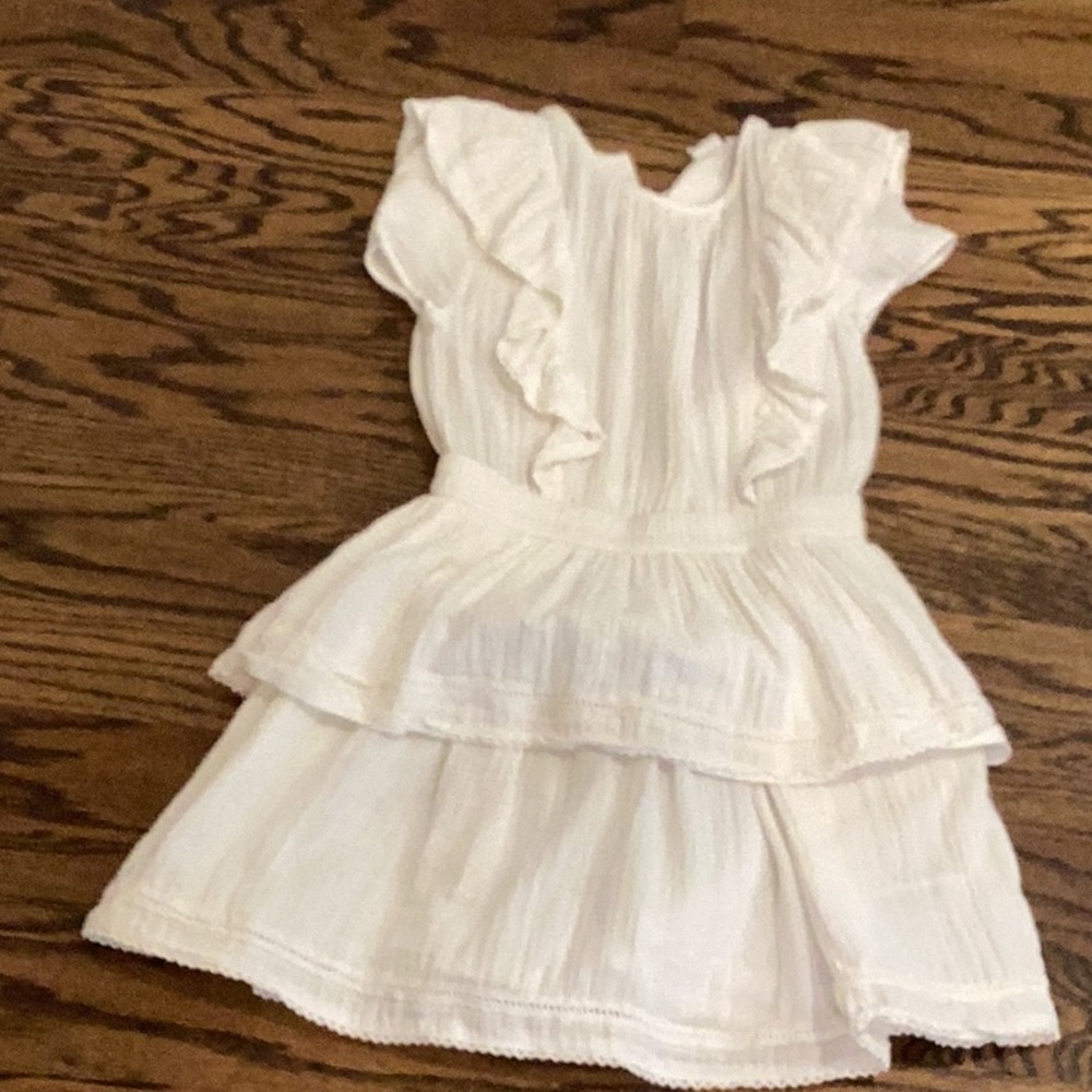 GAP Kids White Dress with Ruffles